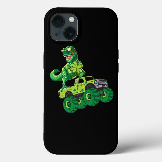 St Patricks Day Dinosaur Monster Truck Shamrock Bo Case-Mate iPhone Case (Achterkant)