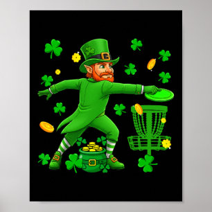 St. Patrick's Day Discgolfen Matching Speler Poster
