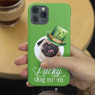 St Patrick's Day Dog Mam Custom Foto Pet iPhone 15 Pro Hoesje
