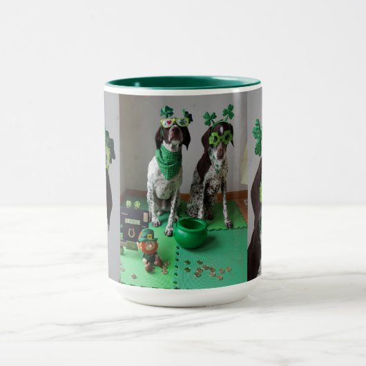 St. Patrick's Day Dogs Party 15 oz Combo Mug (Centre)