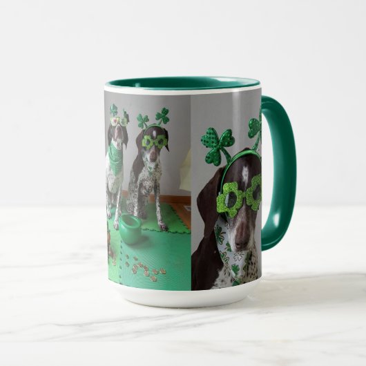 St. Patrick's Day Dogs Party 15 oz Combo Mug (Devant droit)