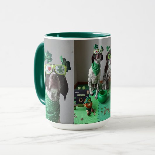 St. Patrick's Day Dogs Party 15 oz Combo Mug (Devant gauche)