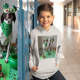 St Patrick's Day Dogs Party Kinder Hoodie