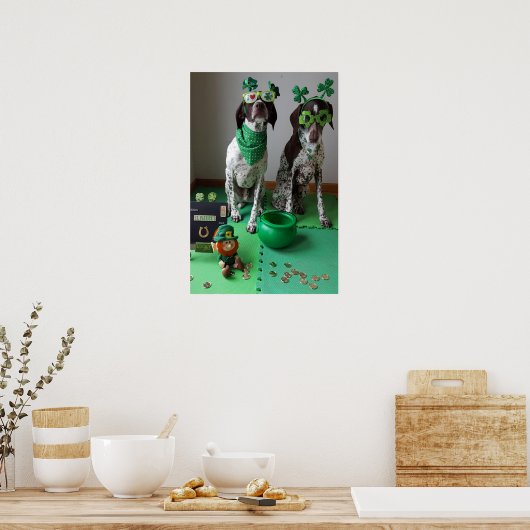 St. Patrick's Day Dogs Party Value Poster (Keuken)