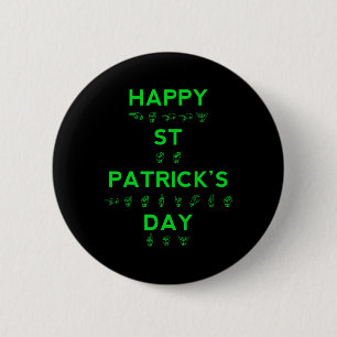 St Patricks Day Dove Pride Gebarentaal Asl Aware Ronde Button 5,7 Cm