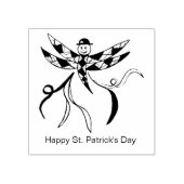 St Patrick's Day Dragonfly rubberen stempel (Afrduk)