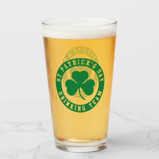 St Patrick's Day Drank Team  Glas (Voorkant gevuld)