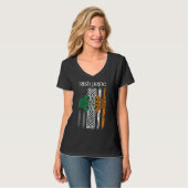 St Patricks Day Drapeau Irlandais Américain Tshirt (Devant entier)