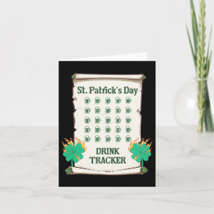 St Patricks Day Drink Tracker Mannen Vrouwen Grapp Kaart