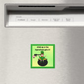 St Patrick's Day Drink Up Square Magnet Magneet (Insitu (Vaatwasser))