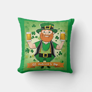 St. Patricks Day Dubbel gepakte bieren kabouter Kussen
