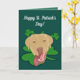St. Patrick's Day Dudley Labrador Kaart