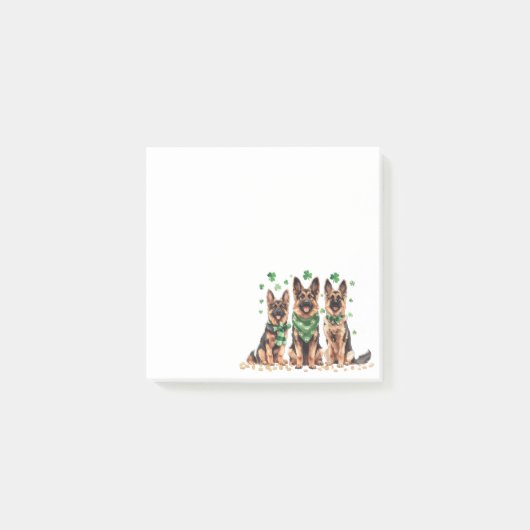 St. Patrick's Day Duitse herdershonden Post-it® Notes (Voorkant)