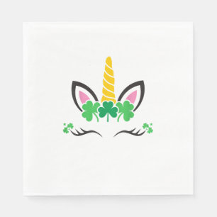 St Patrick's Day Eenhoorn Gezicht Leprechaun Iers Servet