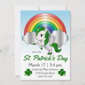 St. Patrick's Day Eenhoorn Pegasus Kaart (Voorkant)