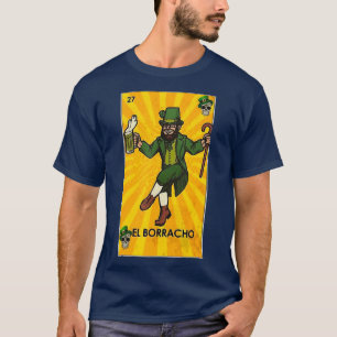 St. Patricks Day El Borracho Retro  T-shirt