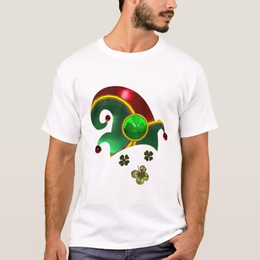 ST: PATRICK'S 'DAY ELF PET MET SHAMROCKS T-SHIRT (Voorkant)