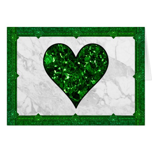 St. Patrick's Day Emerald Heart (Voorkant Horizontaal)