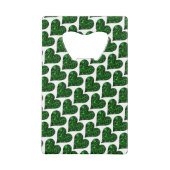 St. Patrick's Day Emerald Heart Kredietkaart Flessenopener (Achterkant)