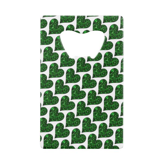St. Patrick's Day Emerald Heart Kredietkaart Flessenopener (Achterkant)