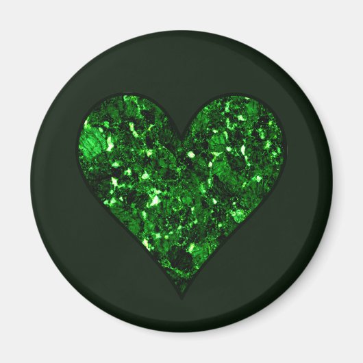 St. Patrick's Day Emerald Heart Magneet (Voorkant)