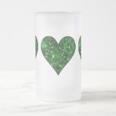 St. Patrick's Day Emerald Heart Matglas Bierpul (Center)