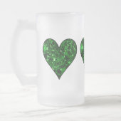 St. Patrick's Day Emerald Heart Matglas Bierpul (Links)