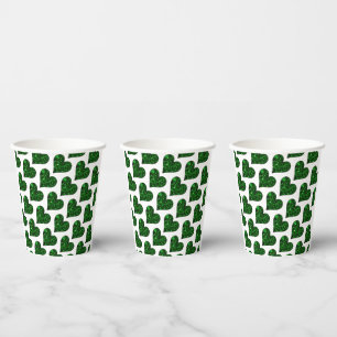 St. Patrick's Day Emerald Heart Papieren Bekers