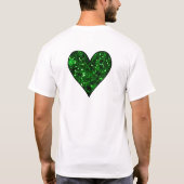St. Patrick's Day Emerald Heart T-shirt (Achterkant)