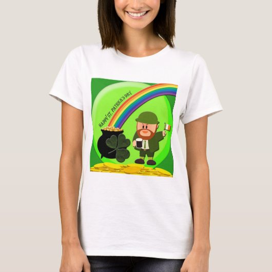 St. Patrick's Day End of Rainbow T-Shirt (Voorkant)
