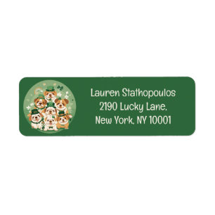St. Patrick's Day Engelse Bulldogs Etiket