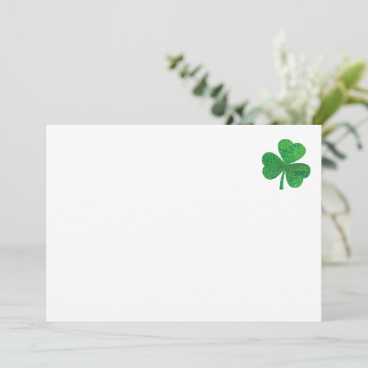 St. Patrick's Day Enveloppen - Lucky Shamrock Gree Kaart (Staand voorkant)