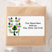 St. Patrick's Day Étiquette Chat Floral (En situation)