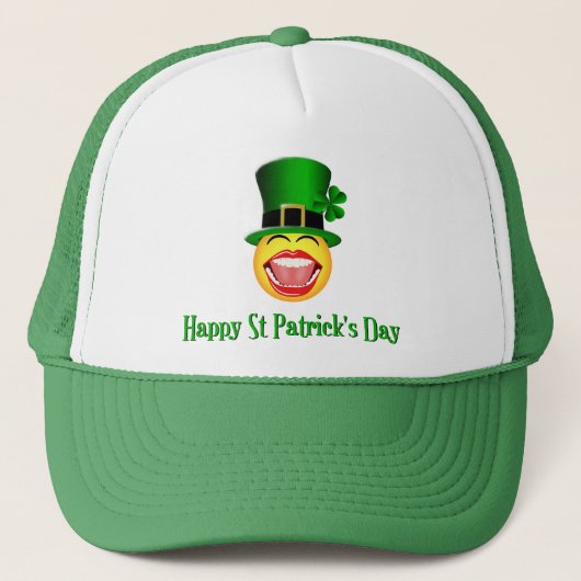 St Patrick's Day Face Boire Équipe Casquette (Devant)
