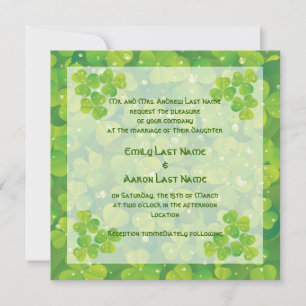 St. Patrick's Day faire-part de mariage irlandaise