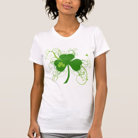 St Patricks Day Fancy Shamrock T-shirt (Voorkant)