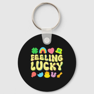 St Patricks Day Feeling Lucky Charm Ierse Shamrock Sleutelhanger
