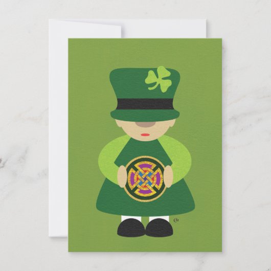 St. Patrick's Day-feest Leprechaun uitnodiging (Voorkant)