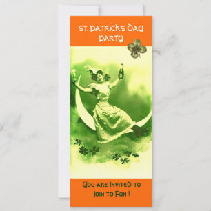 ST.PATRICK'S DAY FEEST MAAN VROUW MET KLAVERTJES KAART