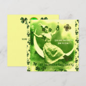 ST.PATRICK'S DAY FEEST MAAN VROUW MET KLAVERTJES KAART (Voorkant / Achterkant)
