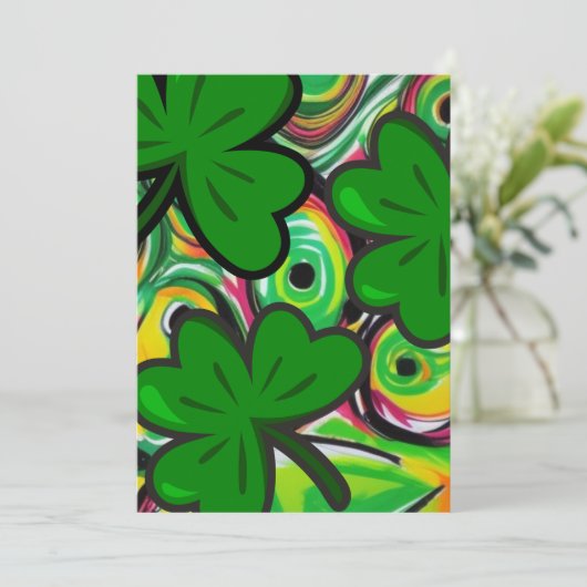 St. Patrick's Day Feestdagenkaart (Staand voorkant)