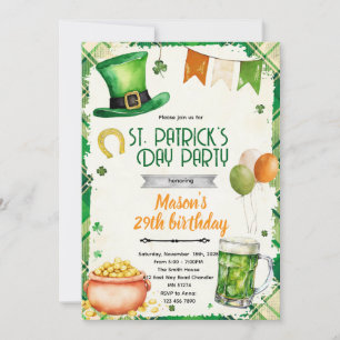 St. Patrick's Day-feestuitnodiging Kaart