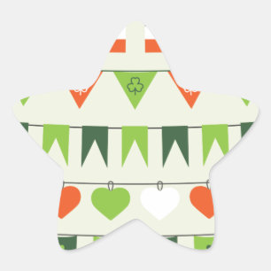 st patricks day flag ster sticker