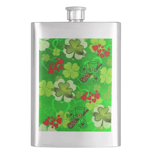 St. Patrick's Day Flask Flacon (Voorkant)