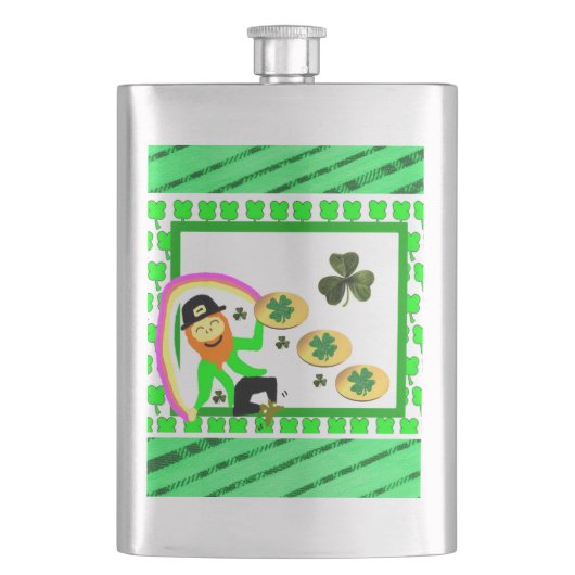 St. Patrick's Day Flask Flacon (Voorkant)