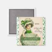 St. Patrick's Day Floral Paper Magnet (Recto/Verso)
