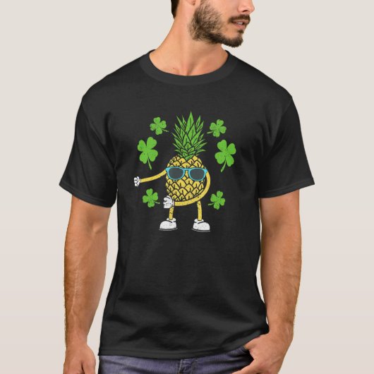 St Patricks Day Floss Dance Irish Flossing Pineapp T-shirt (Voorkant)