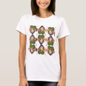St. Patrick's Day Flower Heart en Clover Bouquets T-shirt (Voorkant)