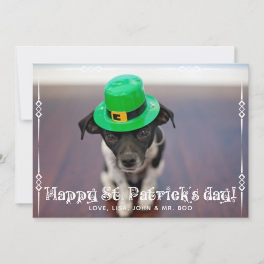 St Patrick's Day-fotokaart Kaart (Voorkant)