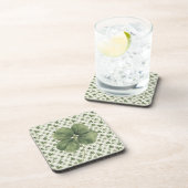 St Patrick's Day Four Leaf Clover Bier Onderzetter (Rechterzijde)